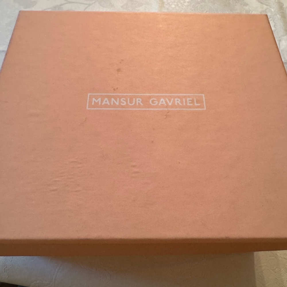 Mansur Gavriel Navy Leather Mini Bucket Bag - Picture 12 of 12